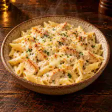 Penne com Frango ao Molho Branco