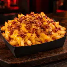 Batata Frita com Cheddar e Farofa de Bacon (200 g)